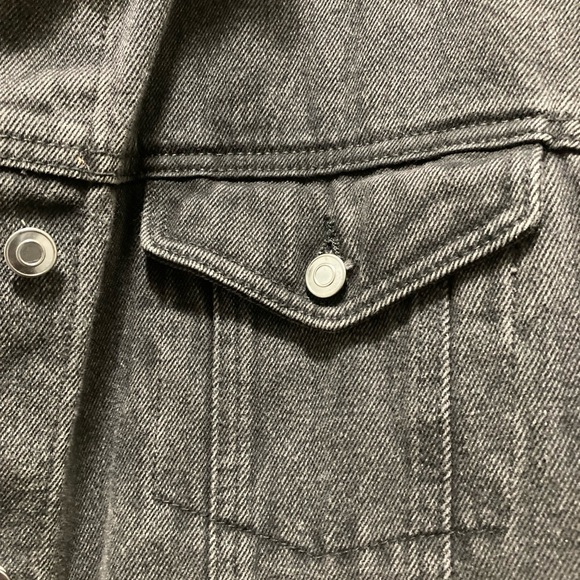 Dip Black and Gray Jean Jacket with Vibrant Back Design - Picture 3 of 6